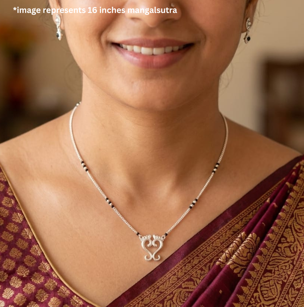 925 Silver Laxmi Paule Mangalsutra