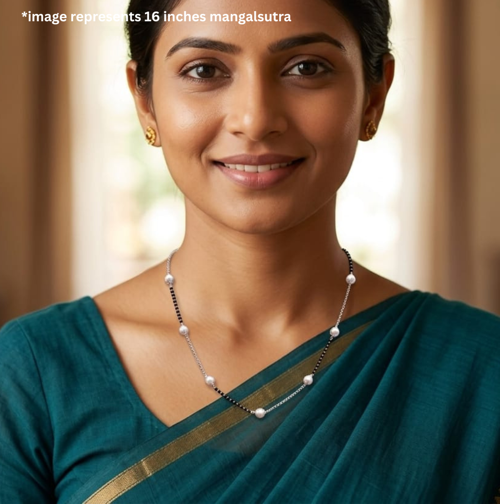 925 Silver Pearl Wave Mangalsutra
