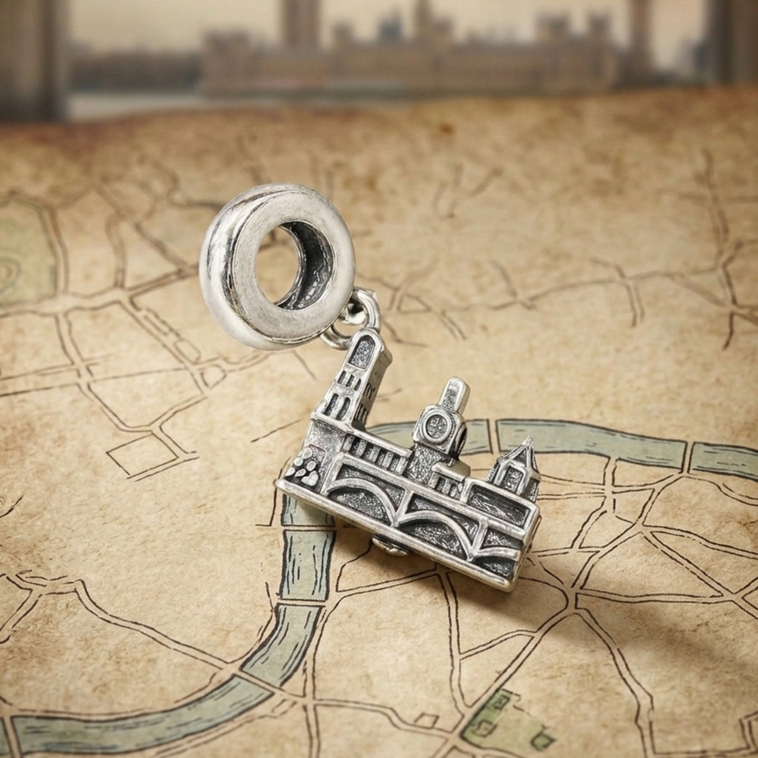 925 Silver London Landmark Bridge Dangle Charm