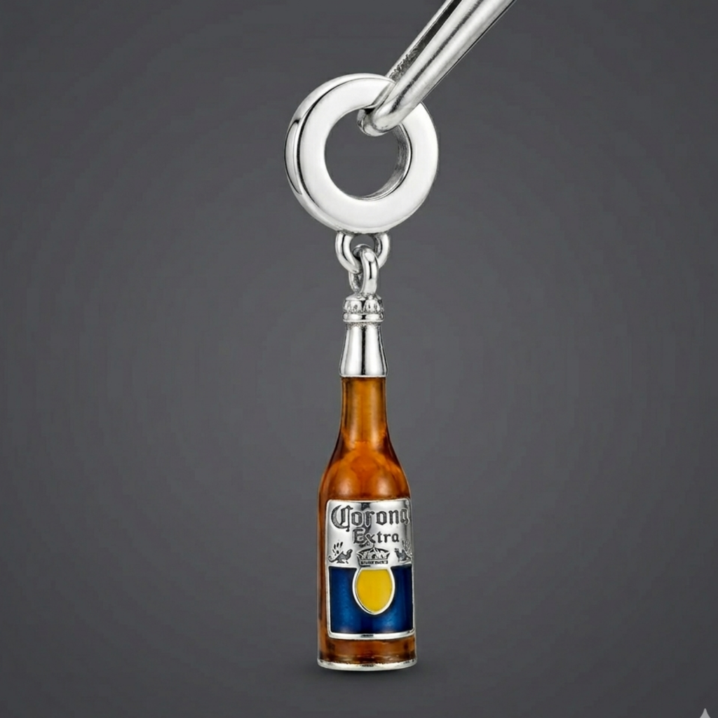 925 Silver Cheers Charm – Beer Bottle