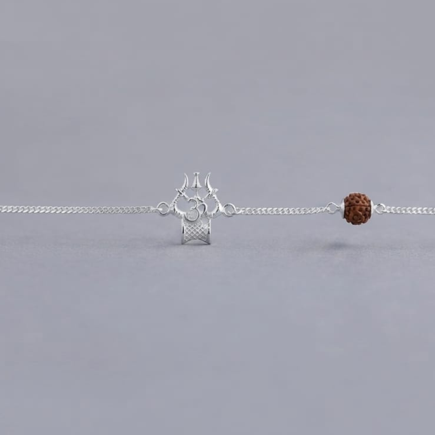 Mahadev Trishul Om Rudraksh Bracelet | 92.5 Sterling Silver