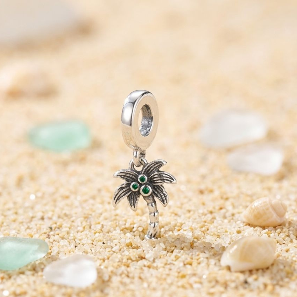 925 Silver Tropical Palm Breeze Charm