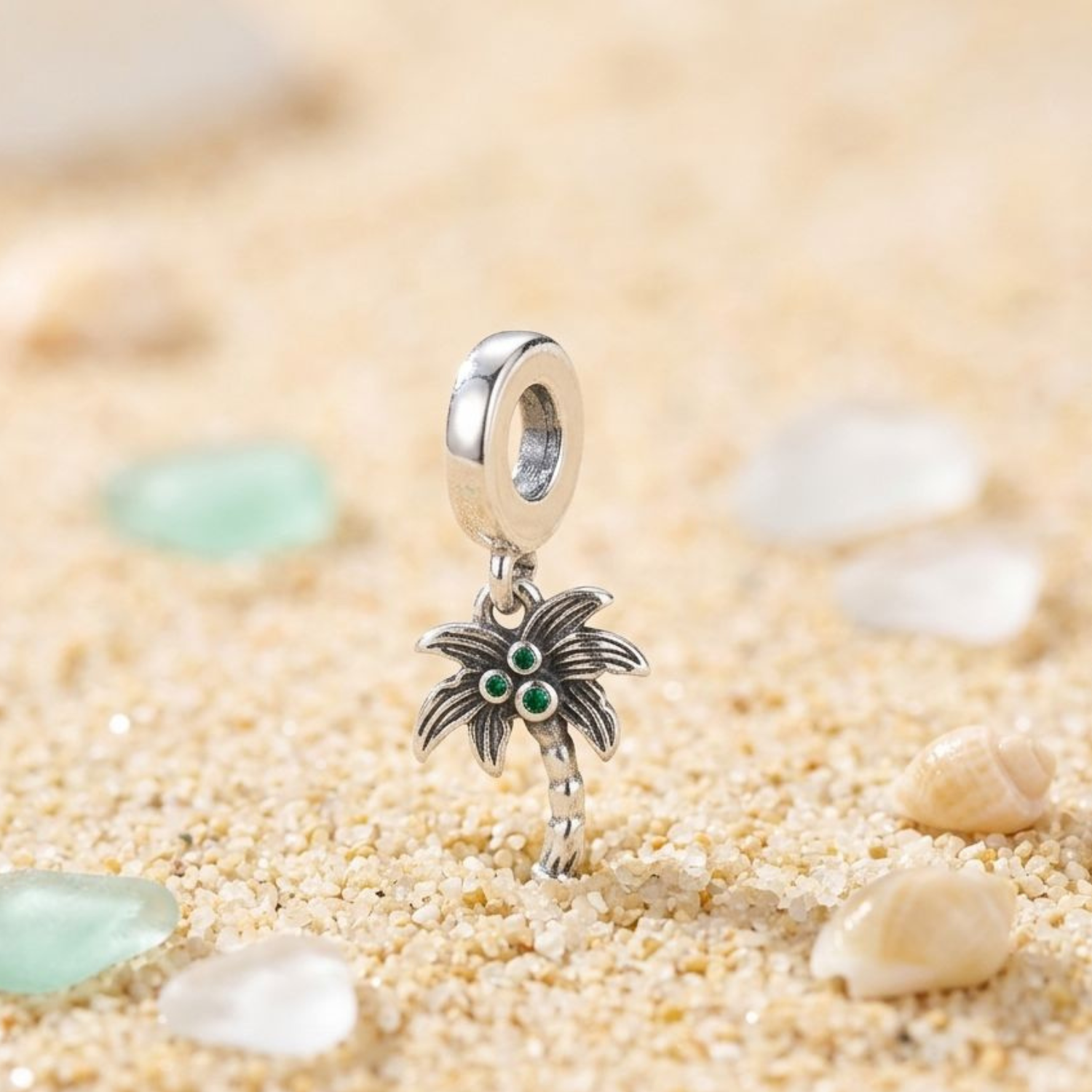 925 Silver Tropical Palm Breeze Charm
