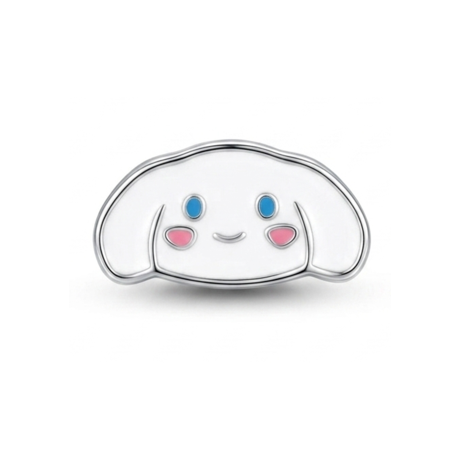 925 Silver Blue Eyes Blush Puppy Charm