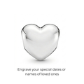 925 Silver Forever Yours Engravable Heart Charm