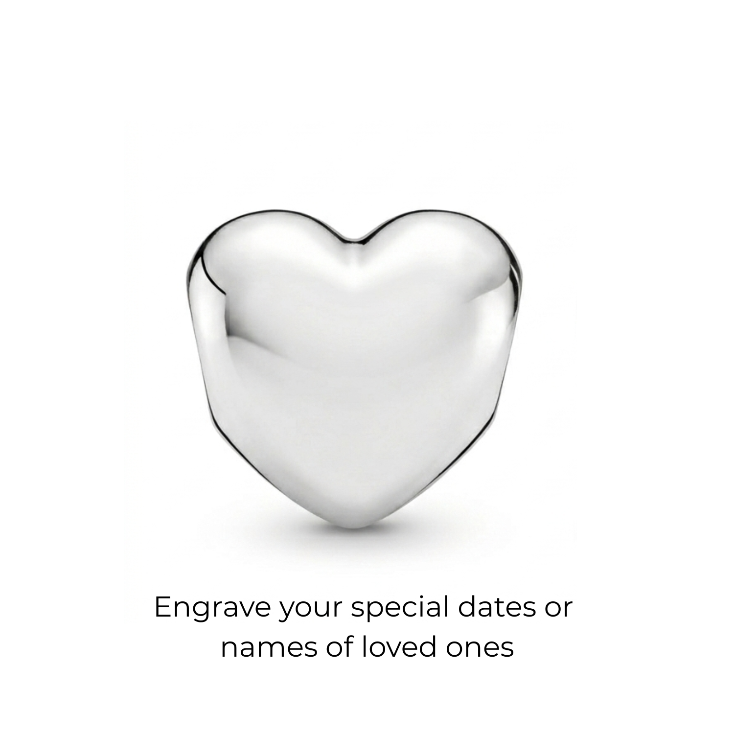 925 Silver Forever Yours Engravable Heart Charm