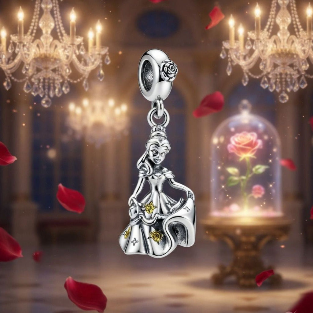 925 Silver Enchanted Princess Belle Dangle Charm
