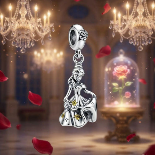 925 Silver Enchanted Princess Belle Dangle Charm