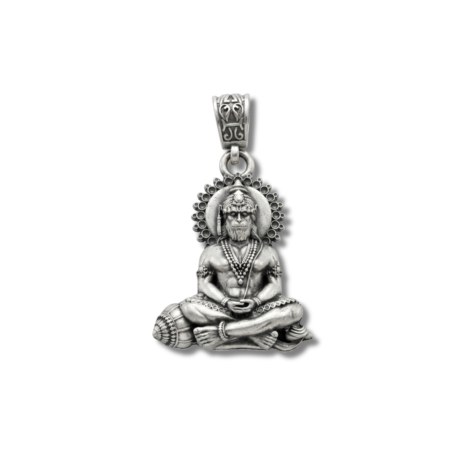 925 Silver The Vir Hanuman Amulet: Strength in Serenity