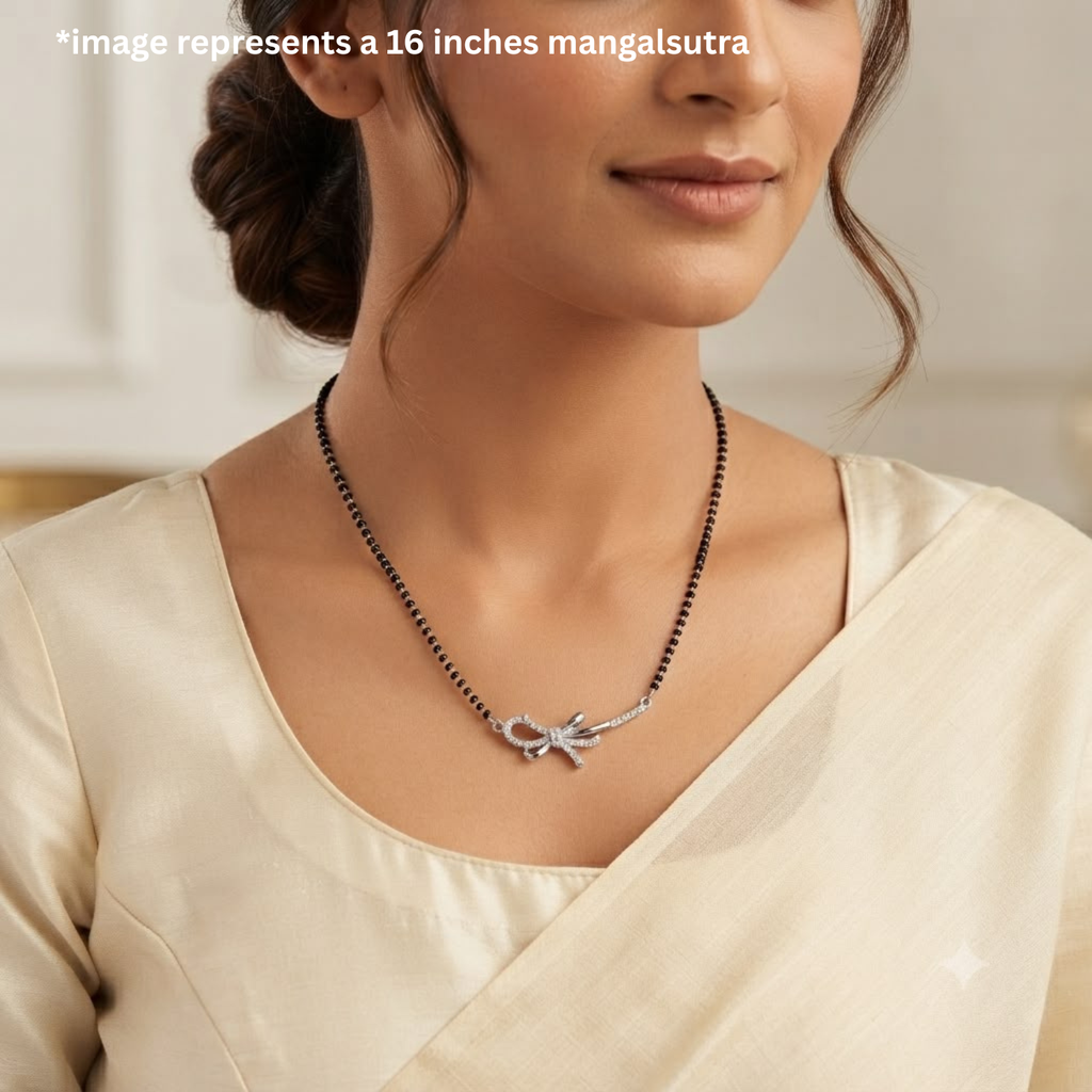925 Silver Bow Mangalsutra