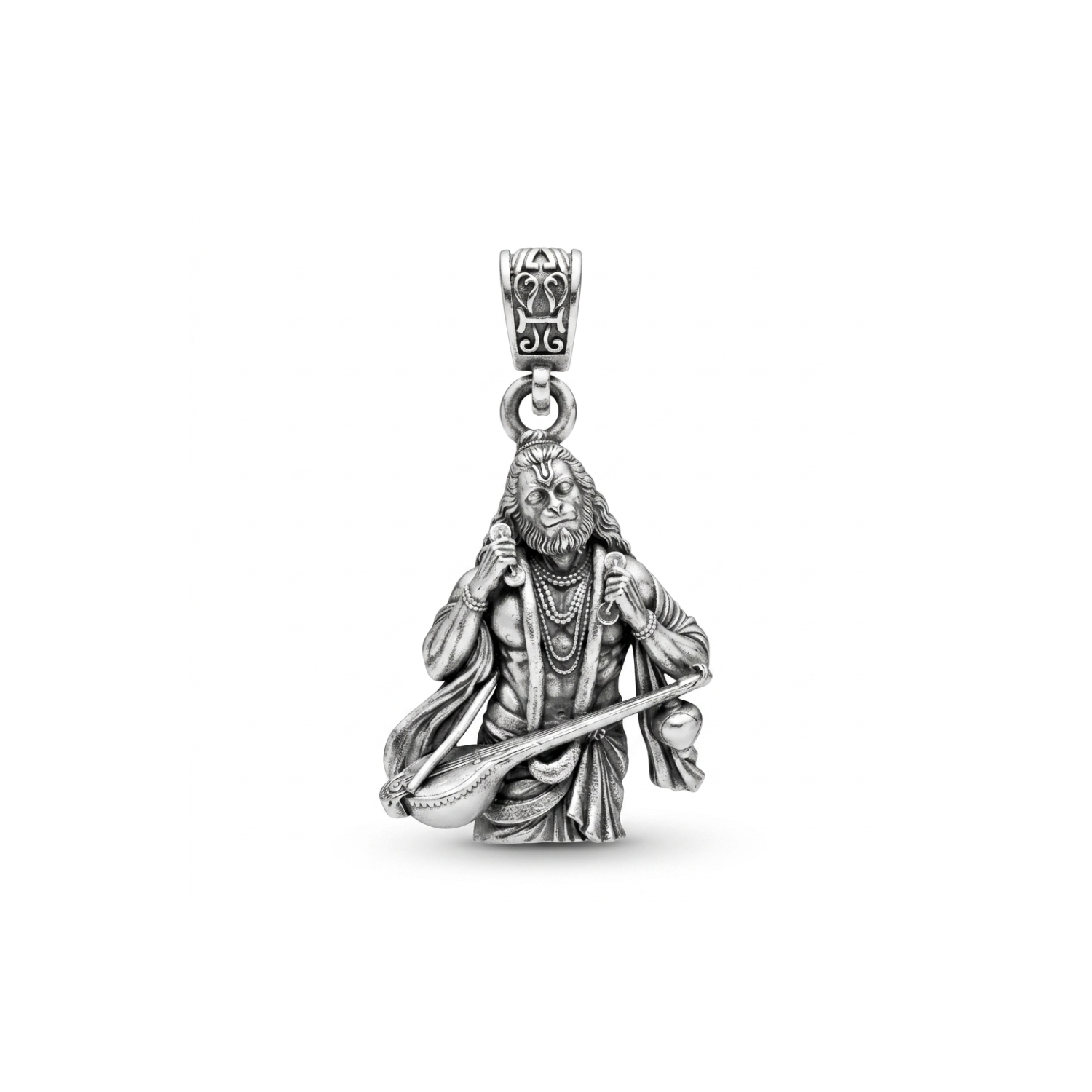925 Silver The Bhakti Sangeet Hanuman Pendant: Devotion in Detail