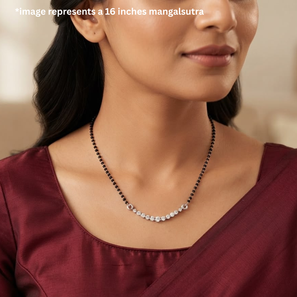 925 Silver CZ Pendant Mangalsutra