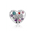 925 Silver Sisters & Best Friends Heart Charm