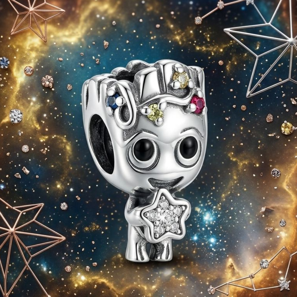 925 Silver Cosmic Forest Guardian Charm