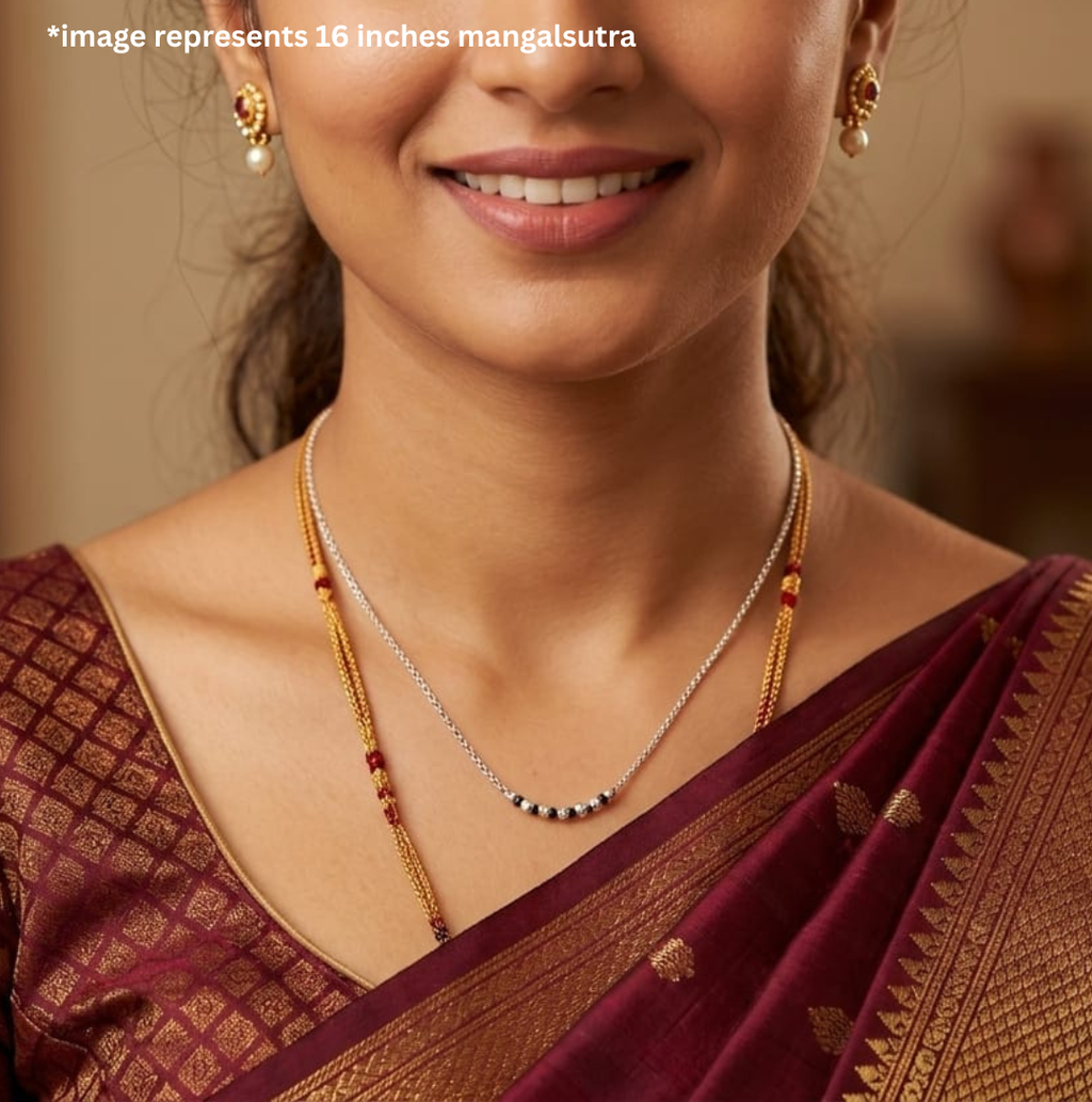 925 Silver Faceted Chain Mangalsutra