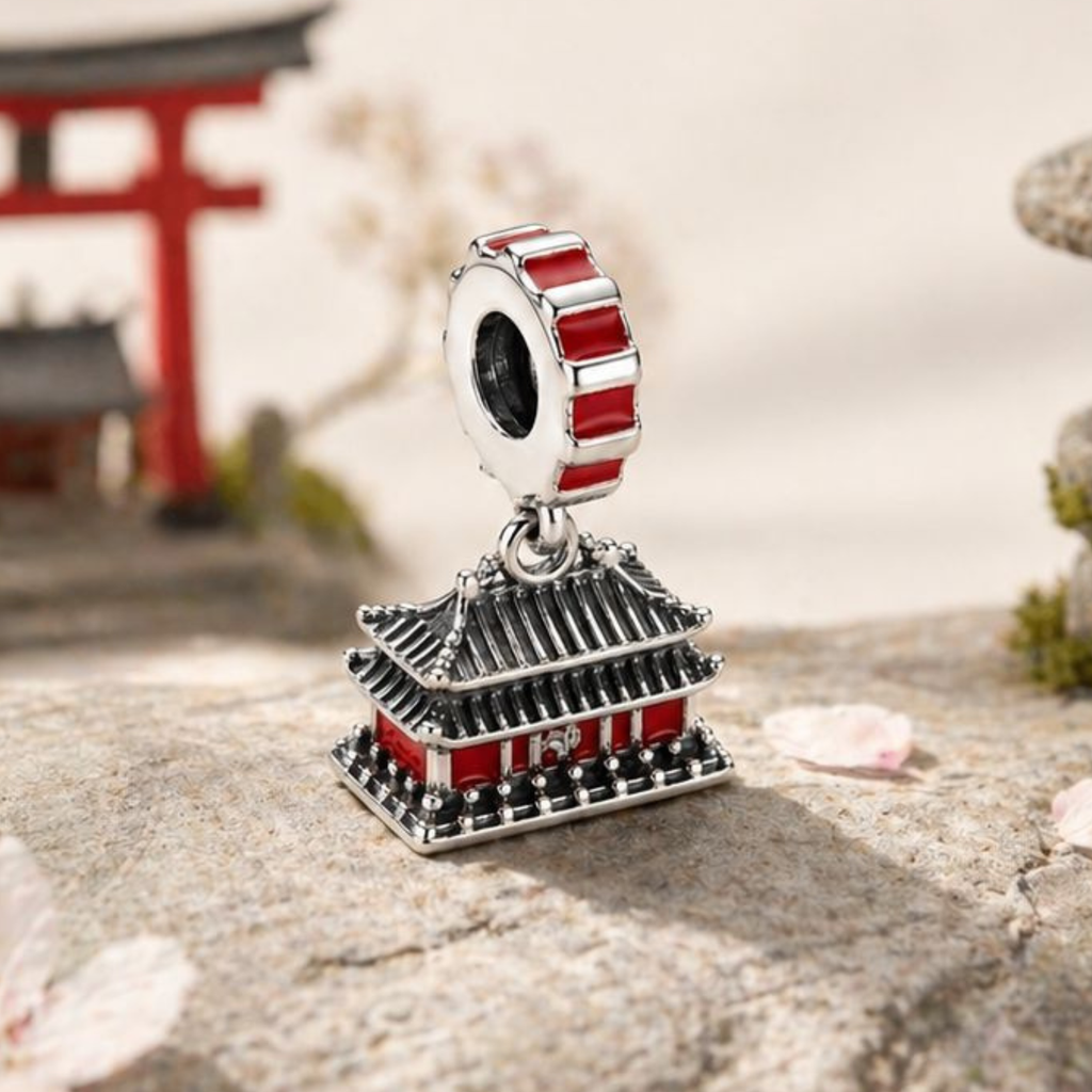 925 Silver Japanese Zen Pagoda Charm