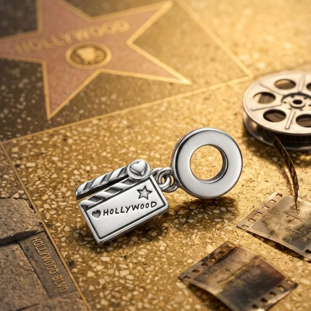 925 Silver Hollywood Movie Buzz Lover Clapper Charm