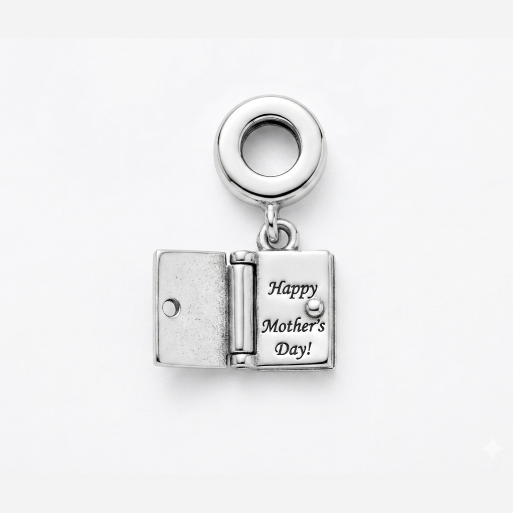 925 Silver "We Love You" Storybook Charm (For mother's)