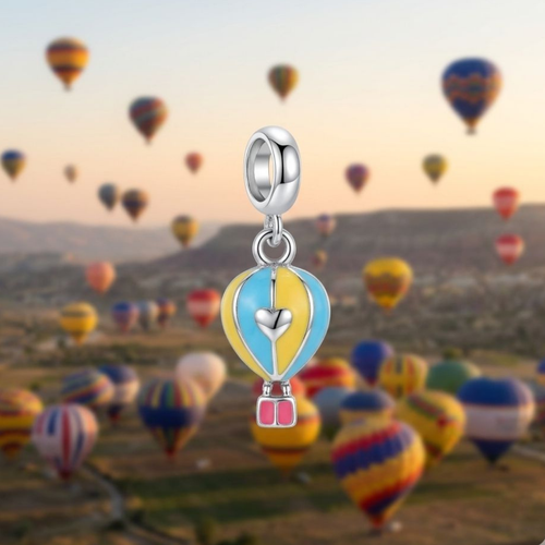 925 Silver Pastel "Adventure is Out There" Balloon Charm