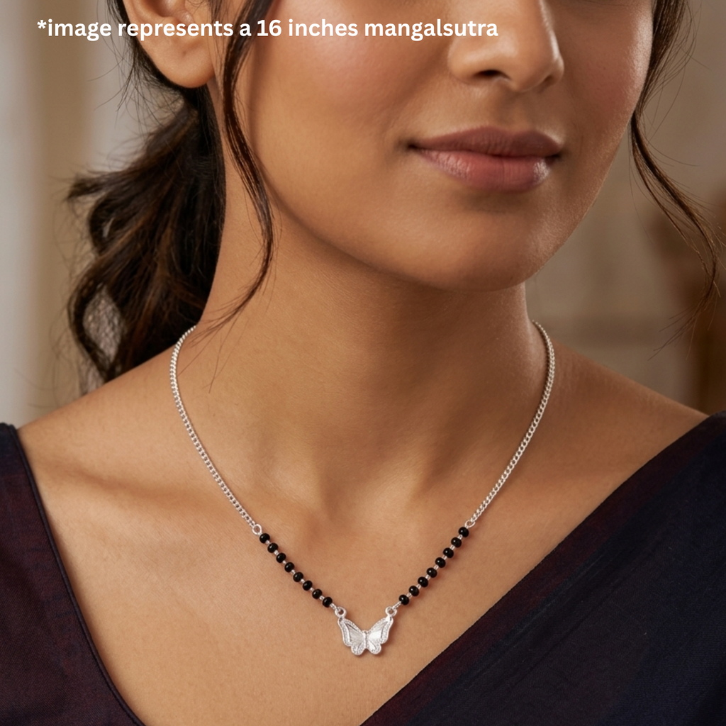925 Silver Butterfly Mangalsutra