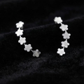 92.5 Silver Flower Ear Climber