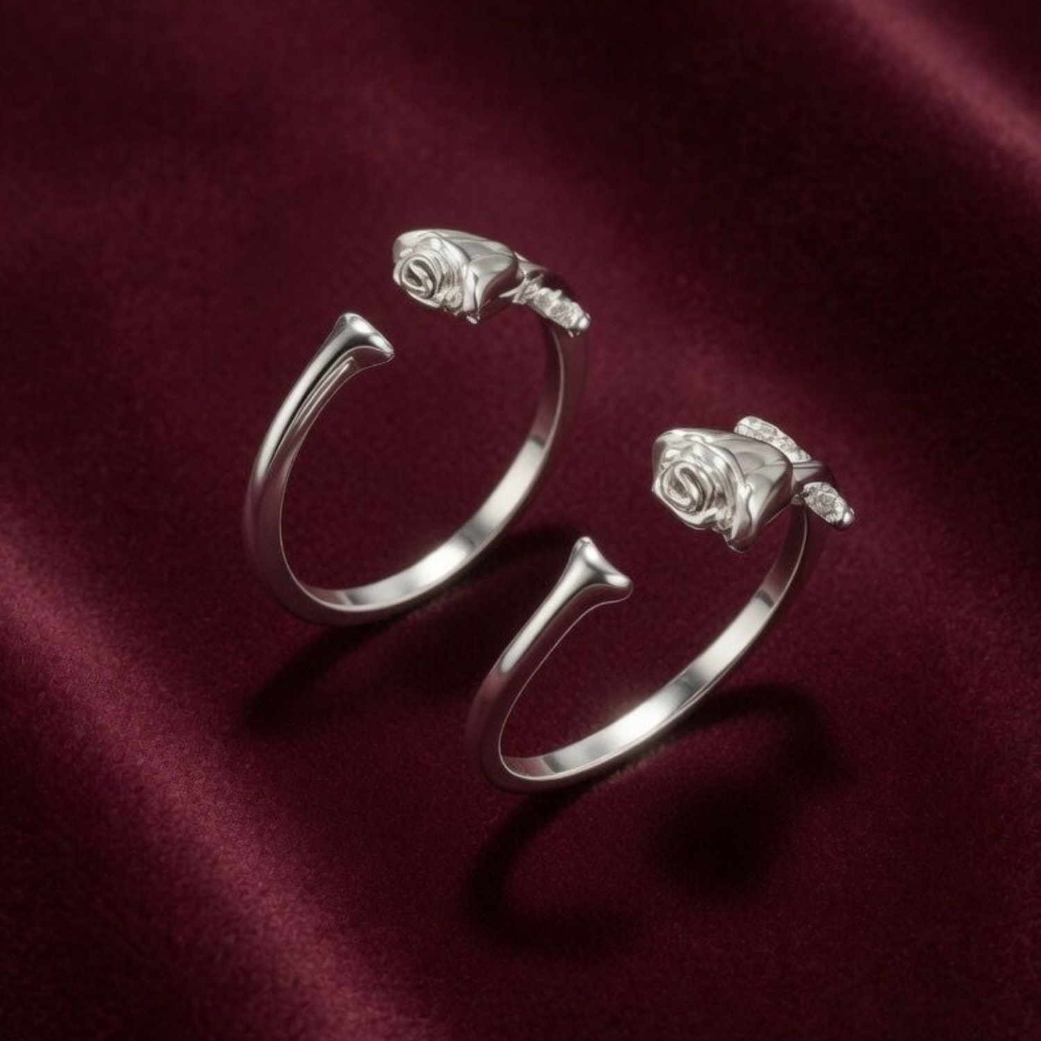 Rose Adjustable 925 Silver Toe Ring