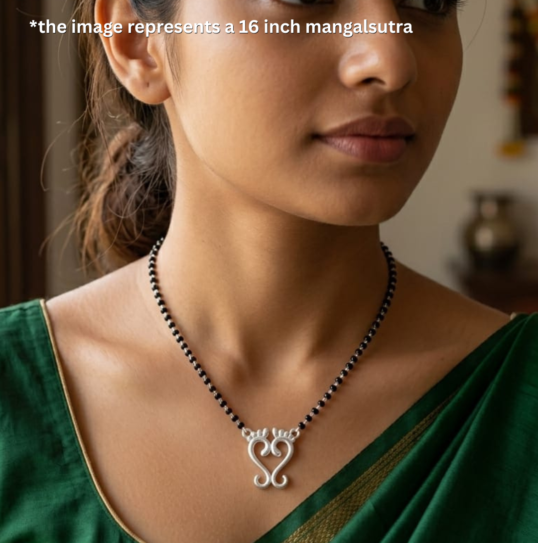 925 Silver Laxmi Paule Mangalsutra