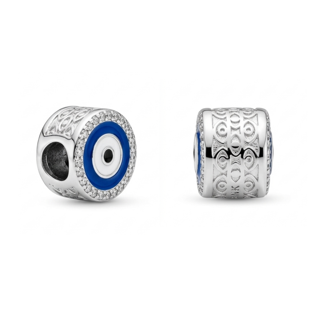 Classic CZ Blue Evil Eye Protection Charm