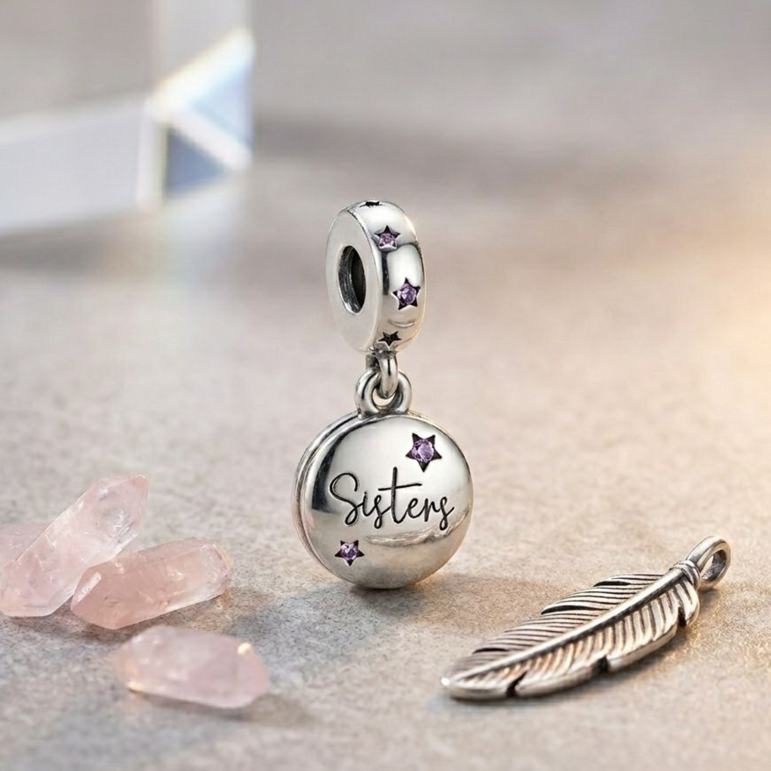 925 Silver "Sisters" Celestial Star Charm