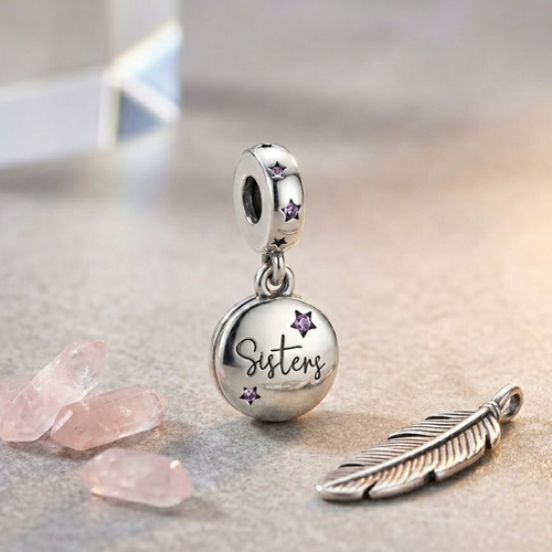 925 Silver "Sisters" Celestial Star Charm