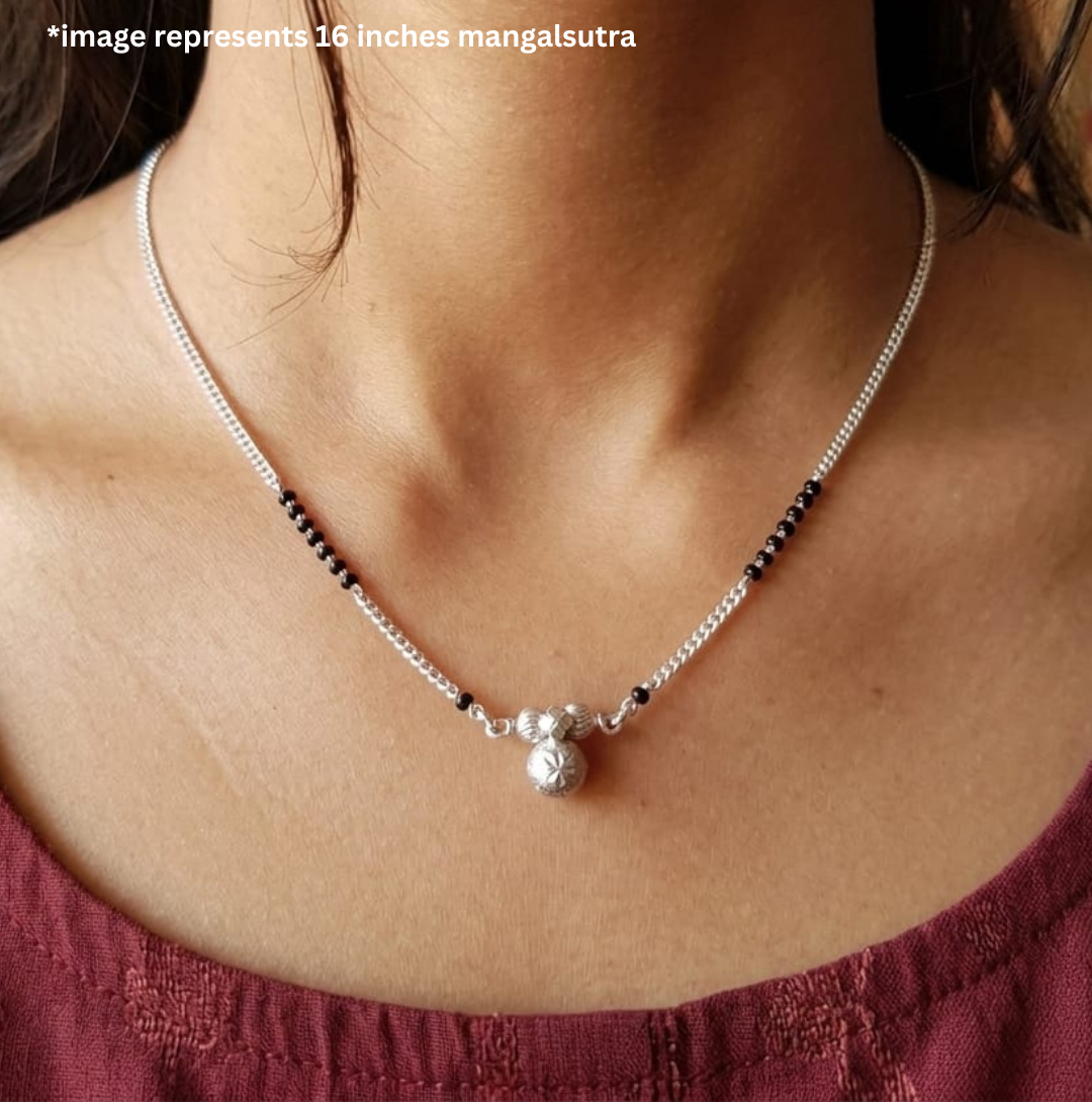 925 Silver Vati Phool Mangalsutra