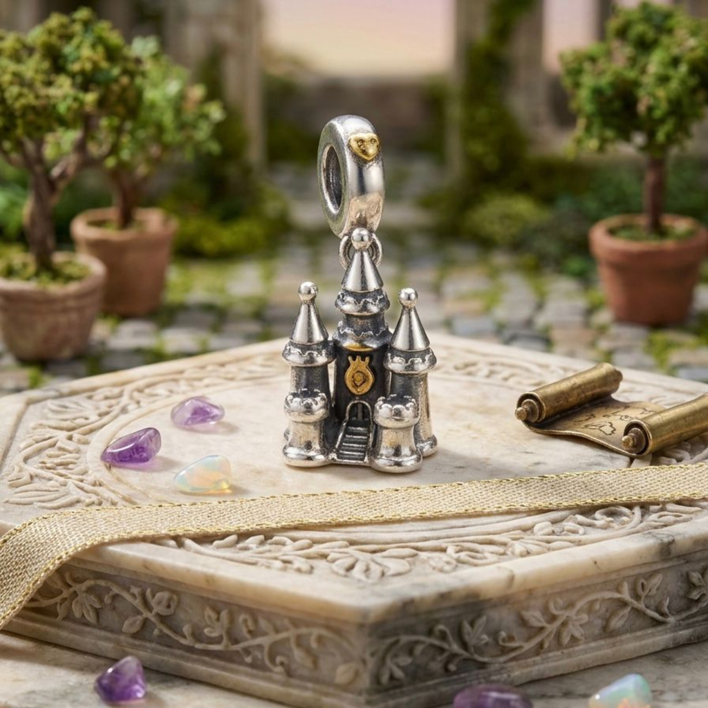 925 Silver Enchanted Fairytale Castle Charm