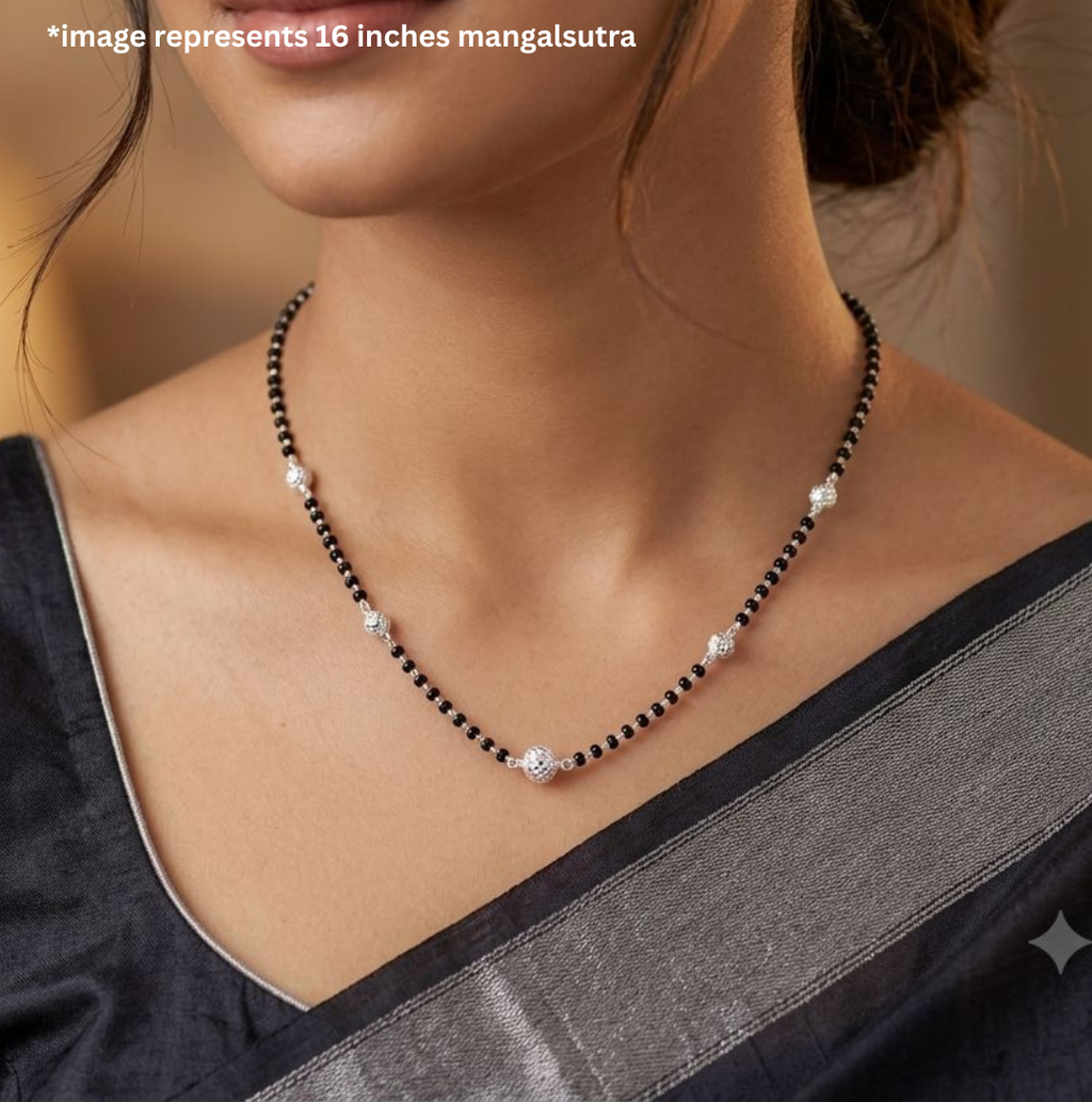 925 Silver Classic Silver Bead Mangalsutra