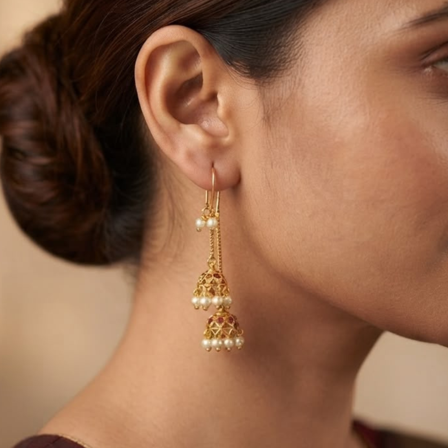 Mrinalini Sui Daga Jhumka (PJD's Jhumka Collection)