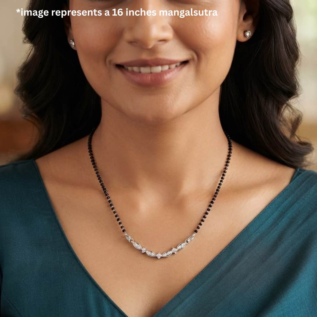 925 Silver Marquise Mangalsutra