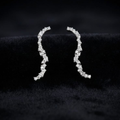 92.5 Silver CZ Wave Ear Climber