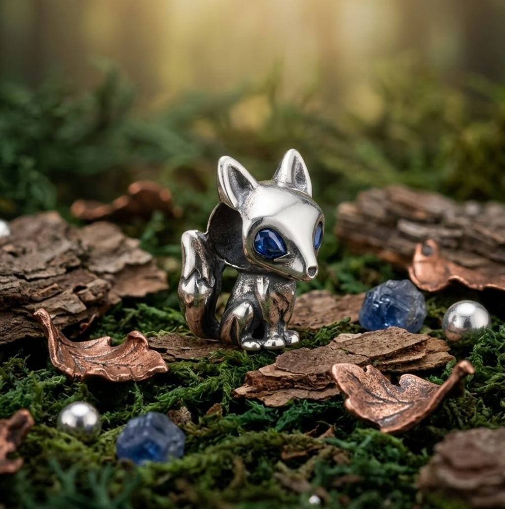 925 Silver Clever Fox Dangle Charm