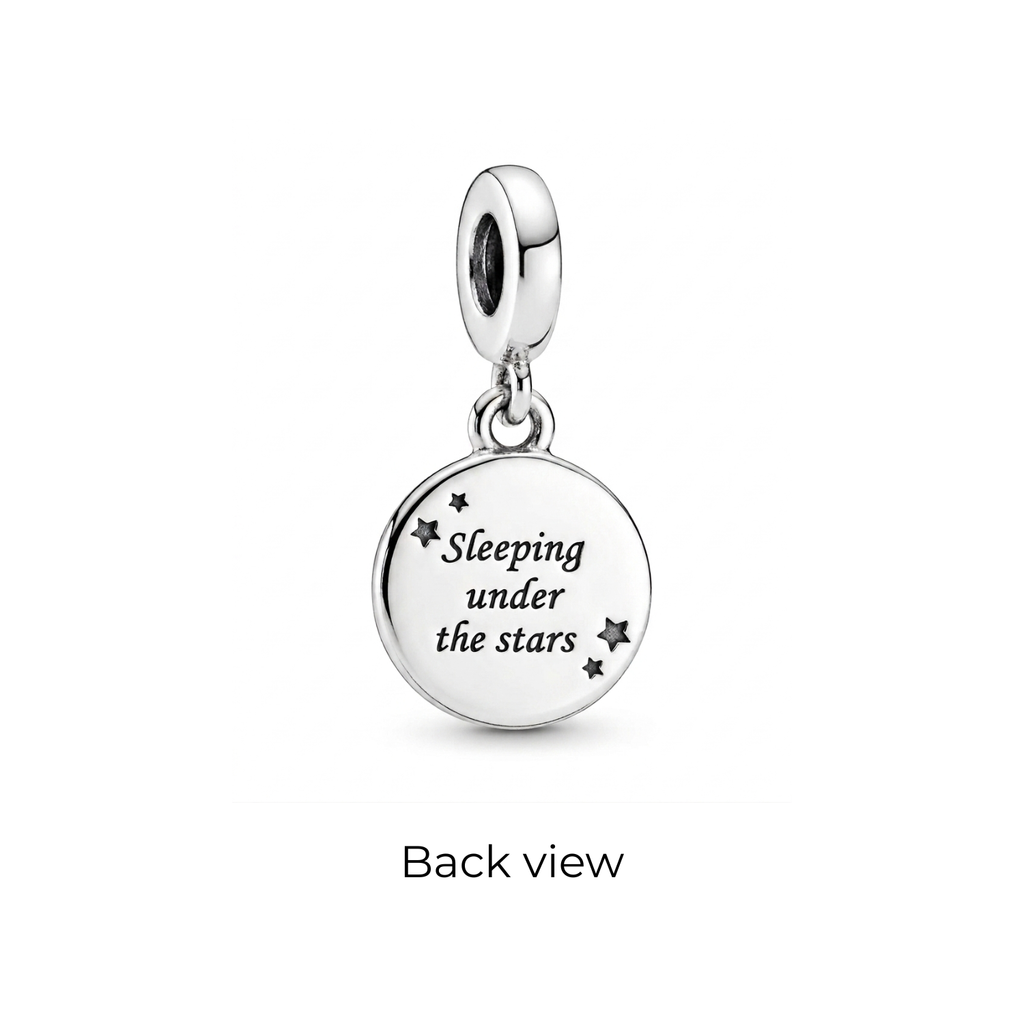 925 Silver "Sleeping Under the Stars" Mountain Dangle Charm 🏔️🌌