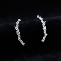 92.5 Silver CZ Stardust Cluster Ear Climber