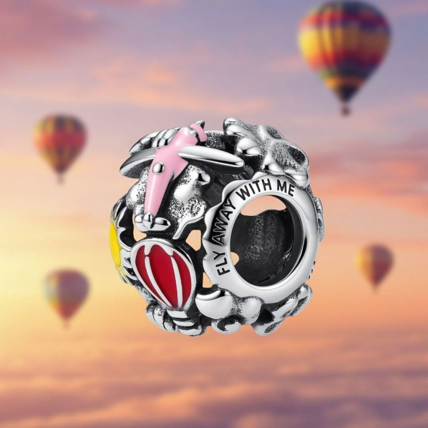 925 Silver "Fly Away With Me" Travel Adventure Charm