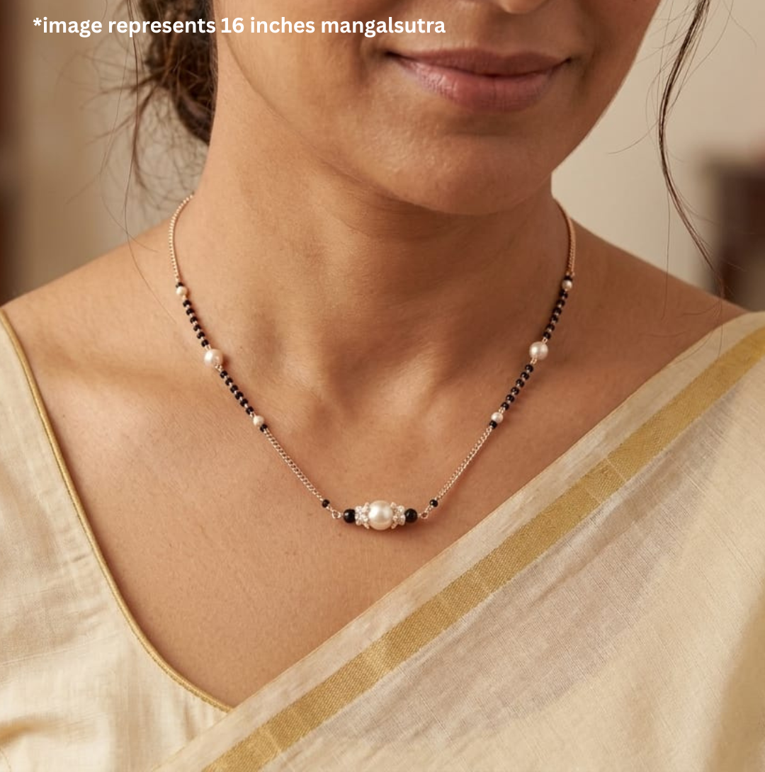 925 Silver Parijat Pearl Mangalsutra