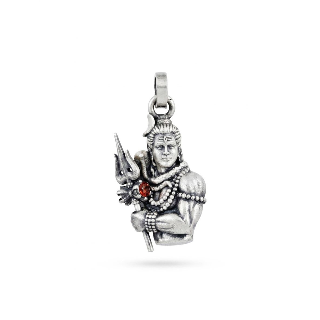 925 Silver Lord Shiva: The Trishula Bearer Pendant