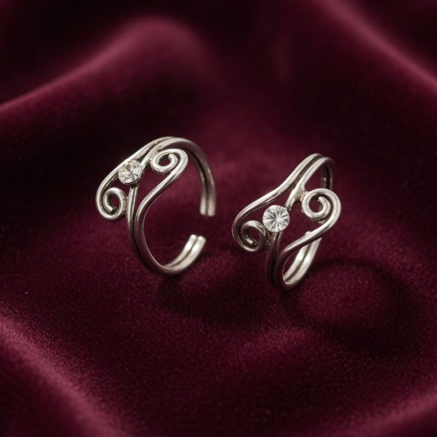 Mayur Solitaire Sterling Silver Jodvi