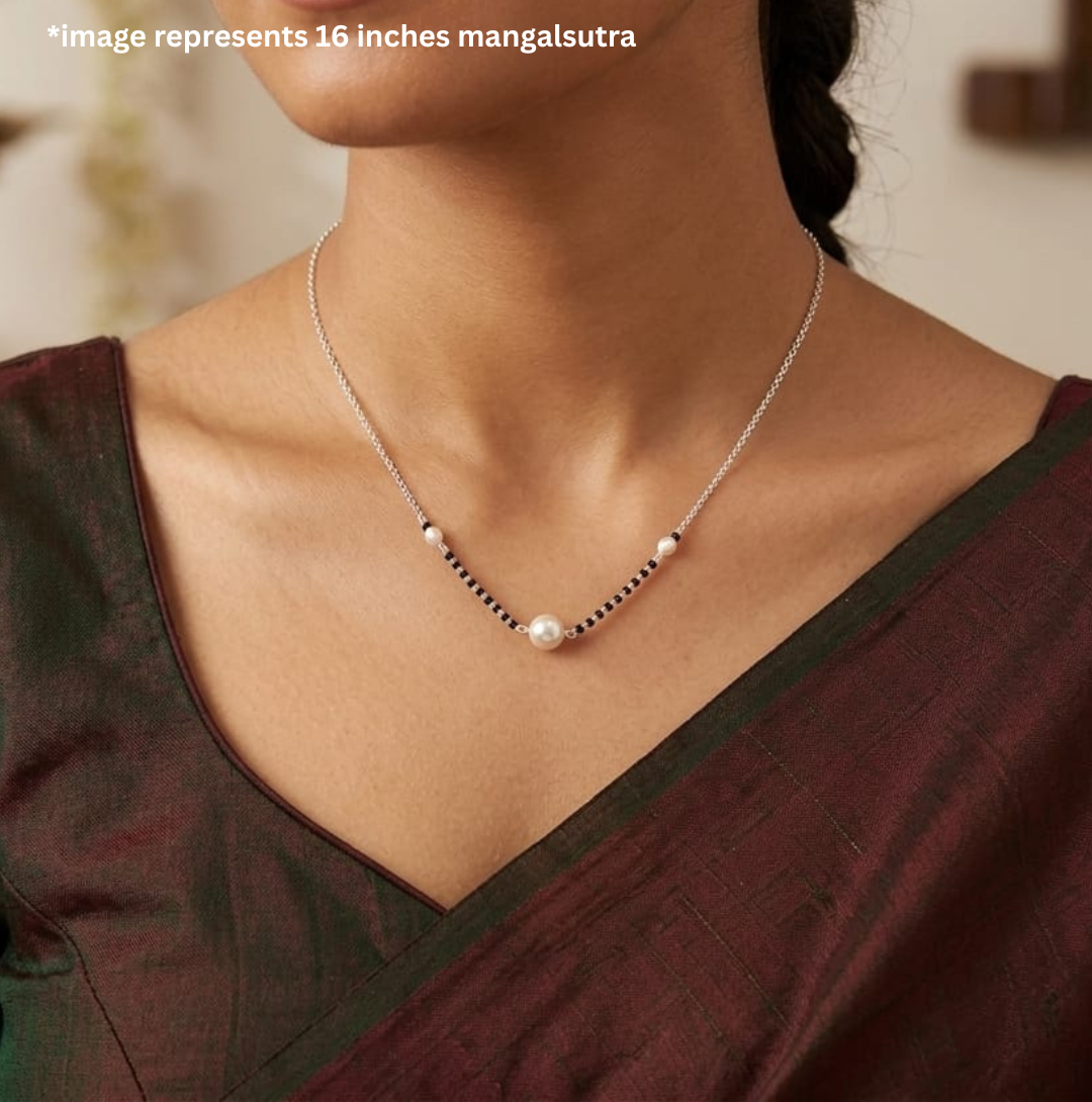925 Silver Pearl Trio Mangalsutra