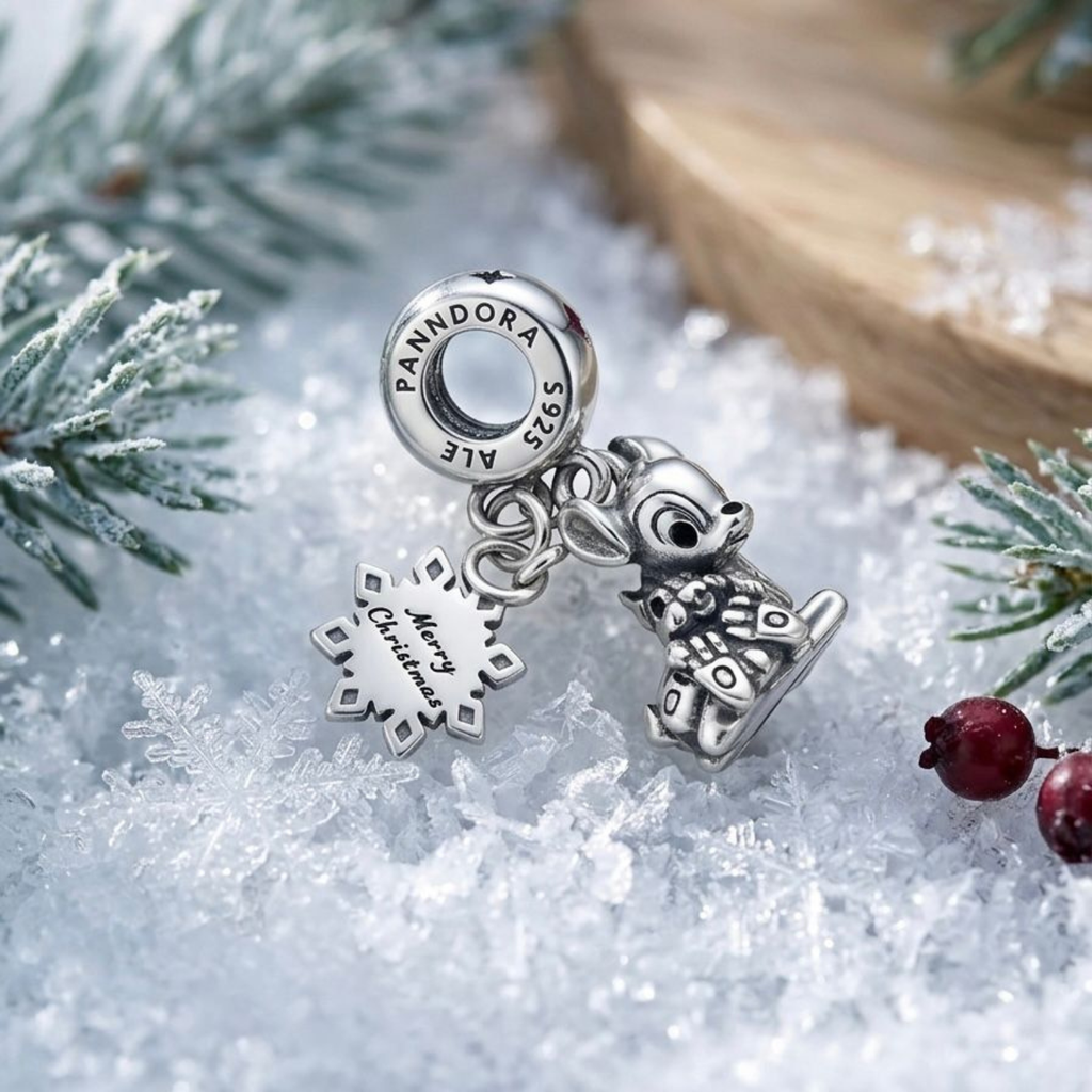 925 Silver Winter Wonderland Fawn Charm