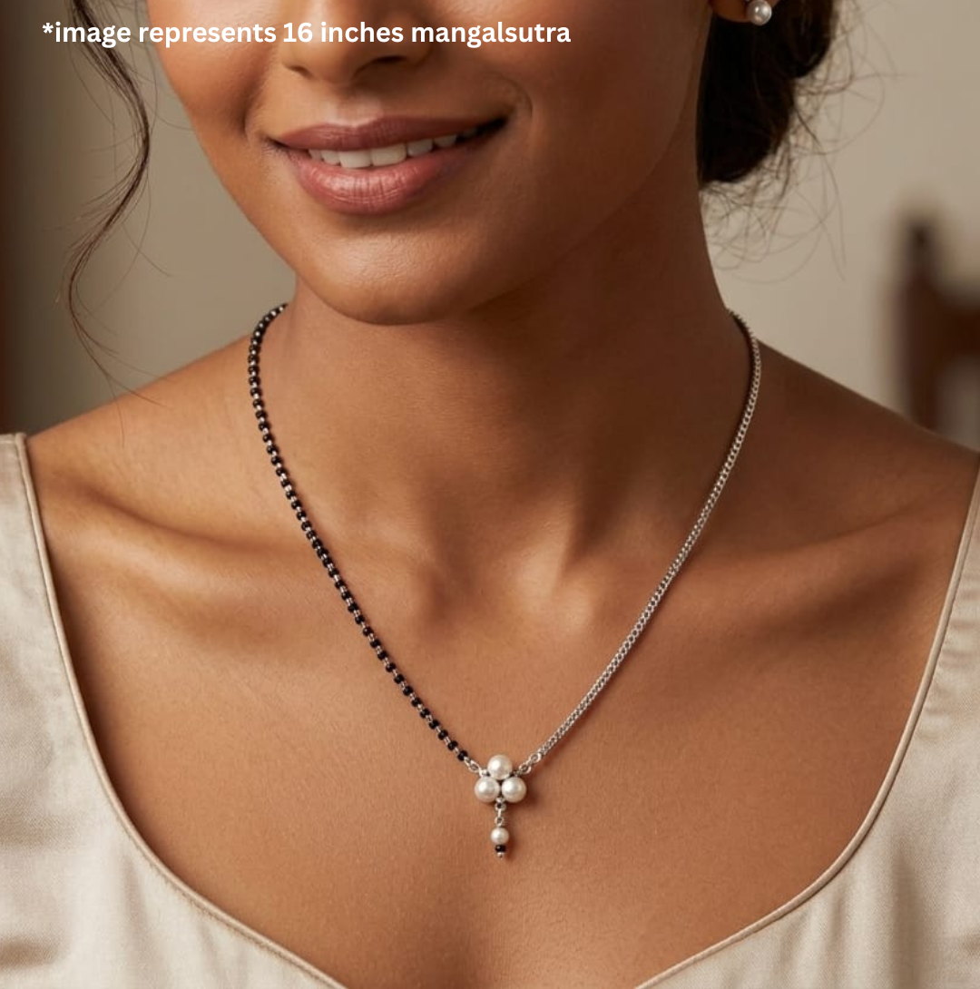 925 Silver Pearl Bud Mangalsutra