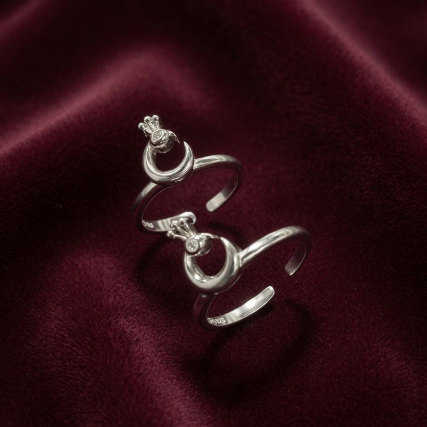 CZ Peacock 925 Silver Toe Ring