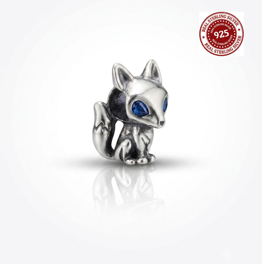925 Silver Clever Fox Dangle Charm