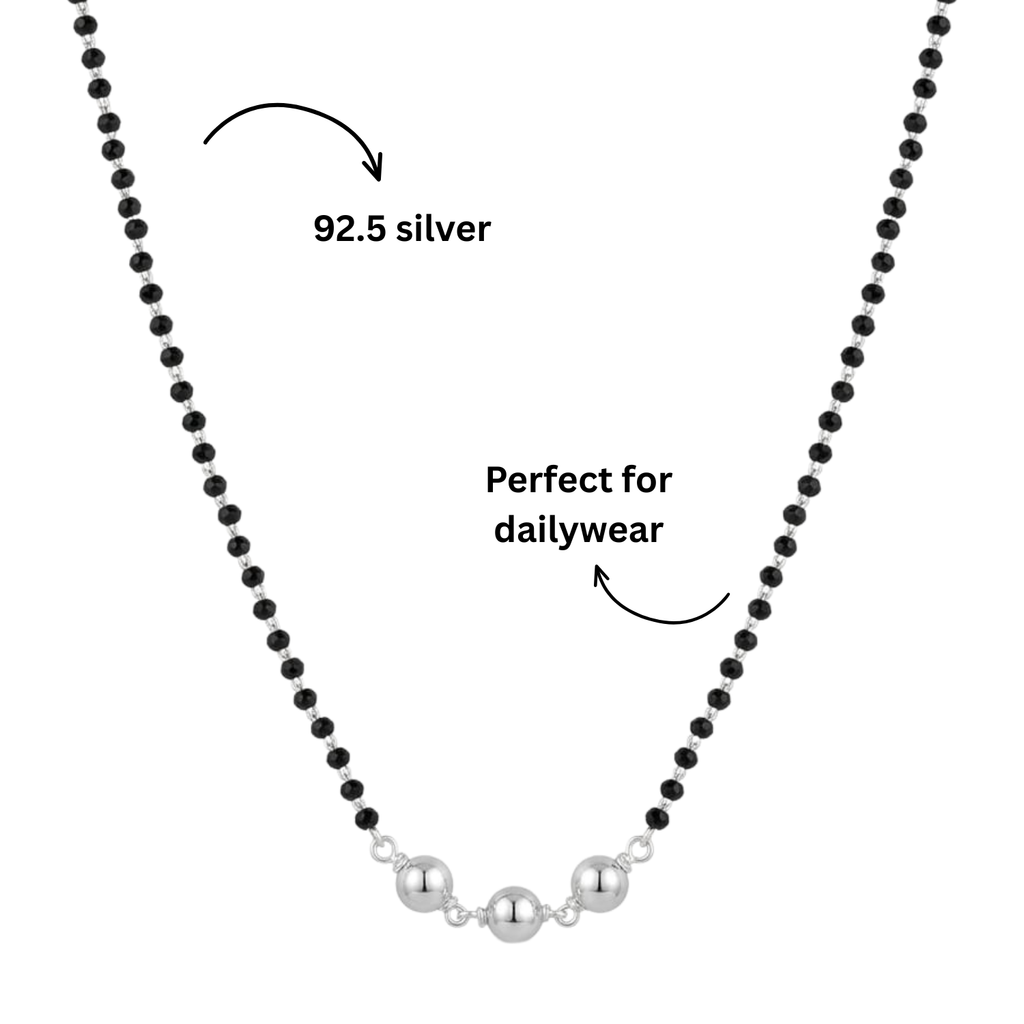 925 Silver Triple Star Mangalsutra