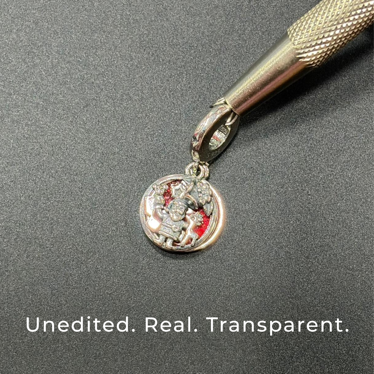 925 Silver Festive Wishes Dangle Charm (Santa Claus)
